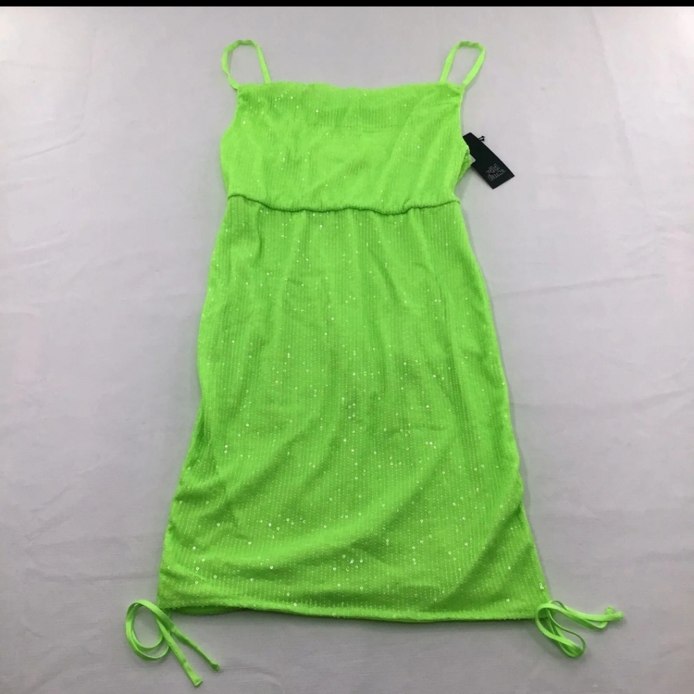 Wild Fable Lime Green (size M) Sequin Sleeveless Dress